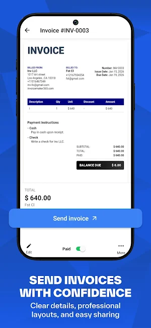 Easy Invoice Generator & Maker Screenshot 2