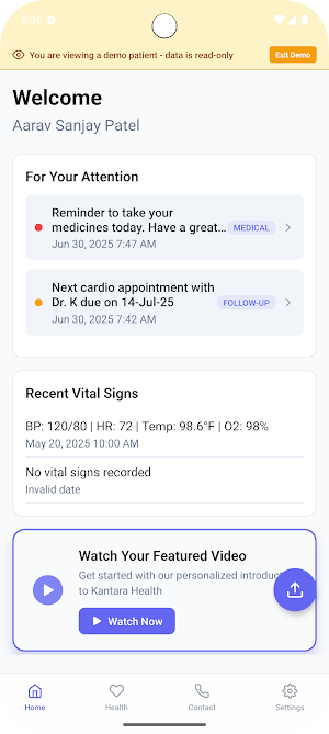 Kantara Health: Connected Care Screenshot 1