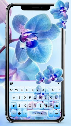 Beautiful Orchids Keyboard Background Screenshot 0