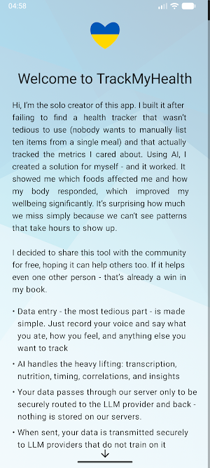 TrackMyHealth Screenshot 1