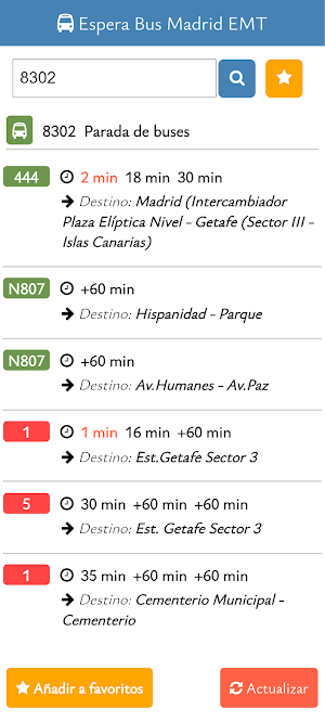 Tiempo Espera bus Madrid | EMT Screenshot 3