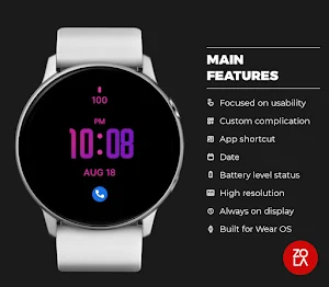 Pink Purple Modern Watch Face Screenshot 1