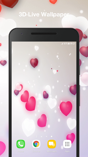 Romantic Hearts Live Wallpaper Screenshot 0