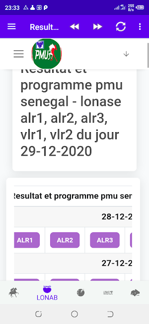 Pronostic pmu pmub, quinté resultat, gain, journal Screenshot 3