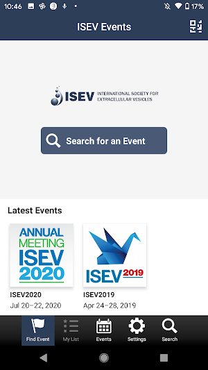 ISEV Events Screenshot 0