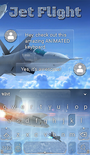 Jet Flight Animated Keyboard + Live Wallpaper Screenshot 2