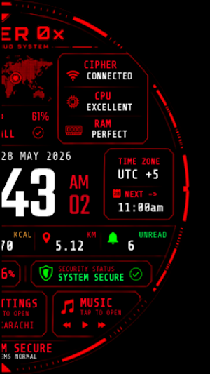 Cipher 0̸x Watch Face Screenshot 2