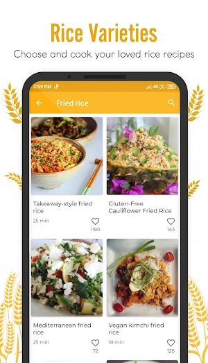 Rice Recipes : Fried rice, pilaf Screenshot 2