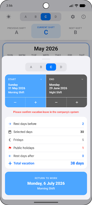 K. Shifts Screenshot 1