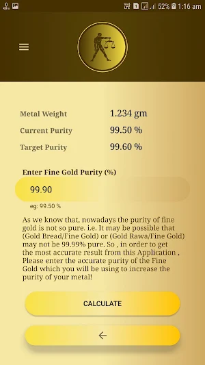 Gold Alloy Calculator - Mix/Melt , Hallmark Screenshot 2