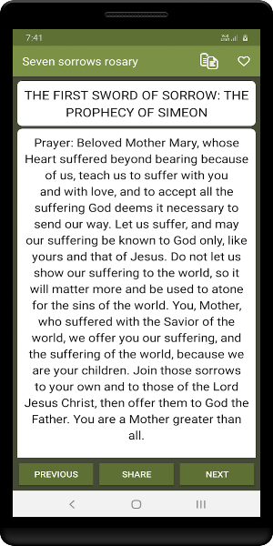 Seven sorrows rosary Screenshot 2