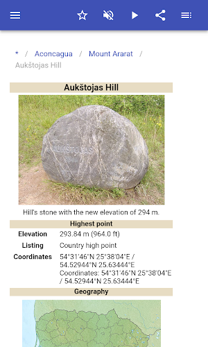 Highest points of countries Screenshot 3