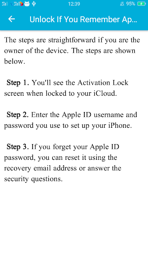 iCloud and iPhone Unlock Guide Screenshot 1