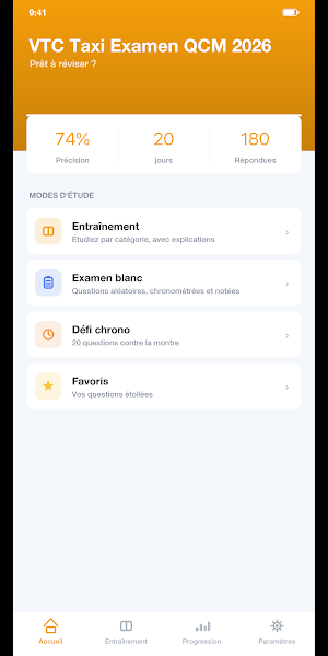 VTC Taxi Examen QCM 2026 Screenshot 0