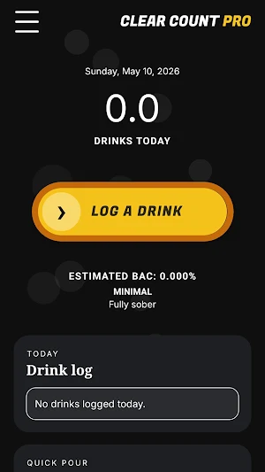 Clear Count - Drink Log & BAC Screenshot 2