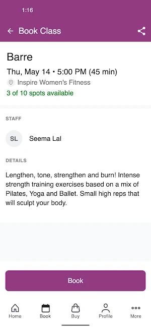 Inspire Women's Fitness screenshot 3