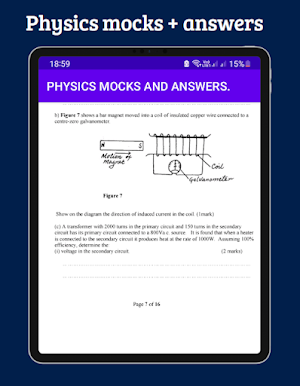 Physics; mocks & answers Screenshot 1