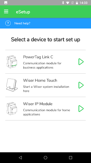 eSetup for Electrician Screenshot 1
