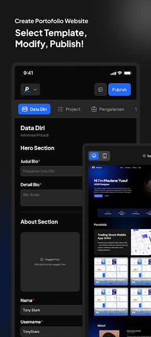 Profilix - Setup Portfolio Screenshot 1