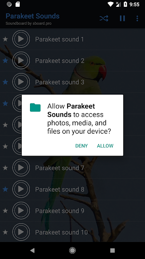 Parakeet Sounds ~ Sboard.pro Screenshot 1