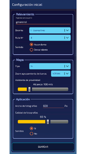 Relevamiento Vial Screenshot 2