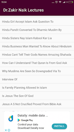 Zakir Naik Lectures Screenshot 1