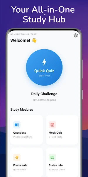 US Citizenship Test Prep 2026 Screenshot 0