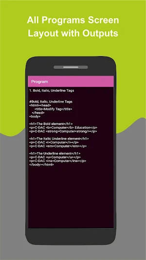HTML Examples Screenshot 0