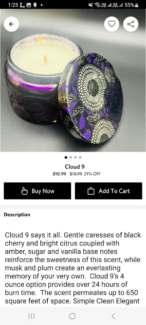 LoveMoon Candle Co Screenshot 2