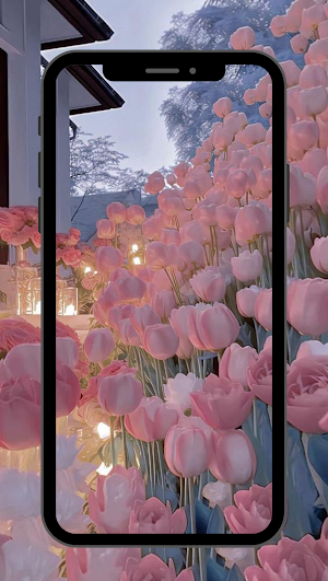 pink flower wallpaper Screenshot 2