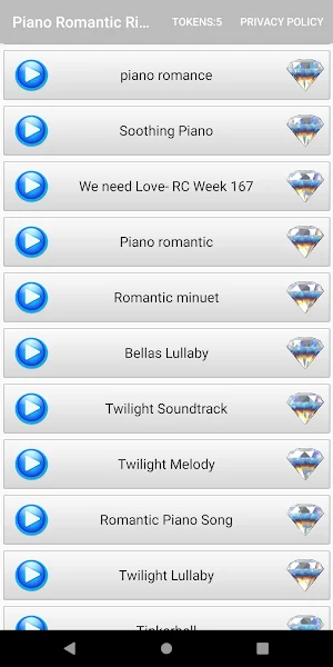 Piano Romantic Ringtone Screenshot 1