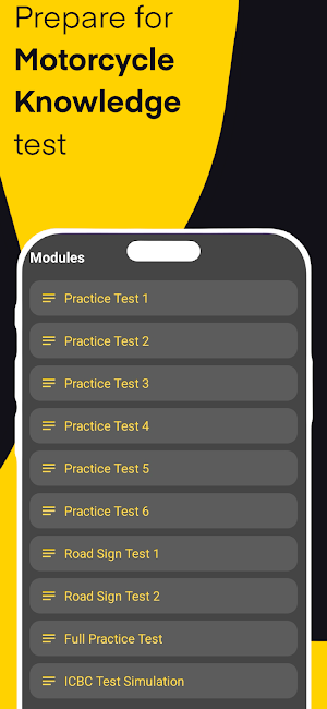 ICBC Motorcycle Practice Test Screenshot 3