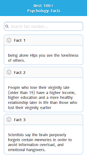 Psychology Facts Collection Screenshot 1