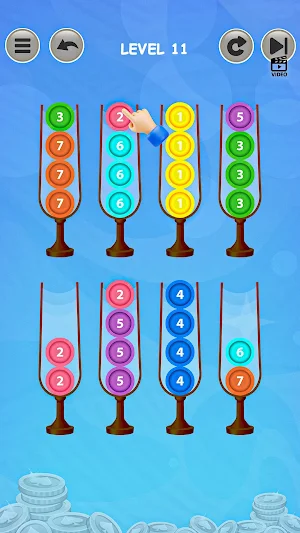 Coin Puzzle:Sort'n Merge Coins Screenshot 2