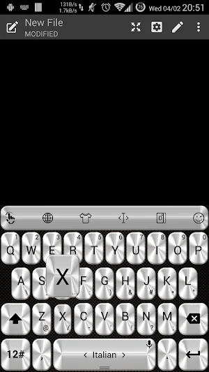 Keyboard Theme Metallic Silver Screenshot 1