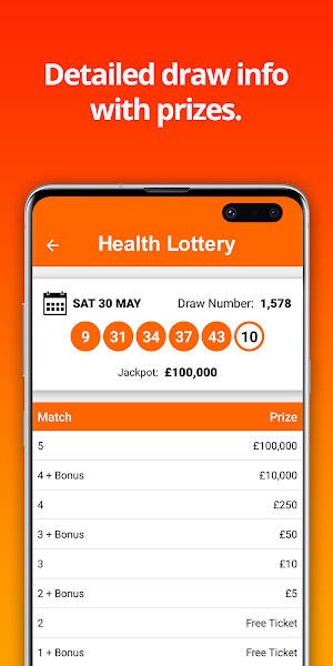 Health Lottery Results Screenshot 1