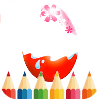 coloring easter kinder eggs