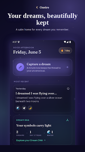 Oneiro: Dream Journal & AI Screenshot 0