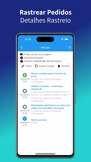 Rastrear Pedido Correios Screenshot 3
