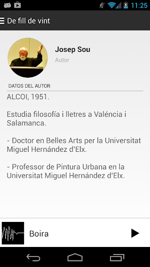 Audiolibro: De fil de vint Screenshot 0