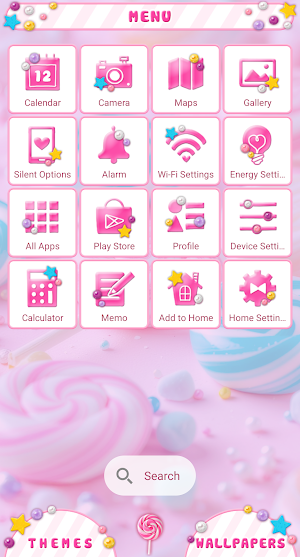Pastel Lollipops Theme +HOME Screenshot 1