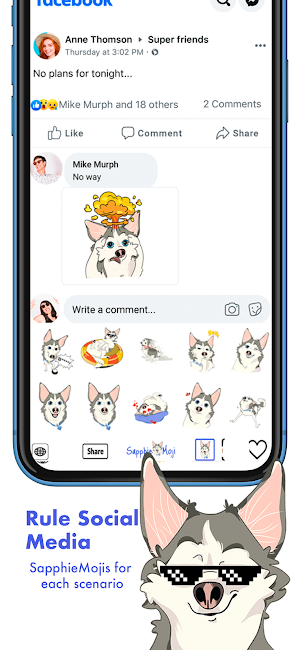 SapphieMoji - Sapphie Pomsky Screenshot 1