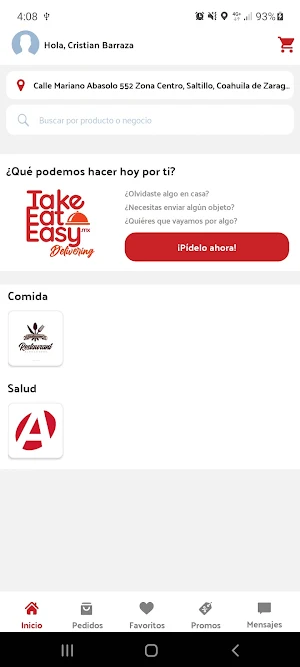 Take Eat Easy Delivering Screenshot 0