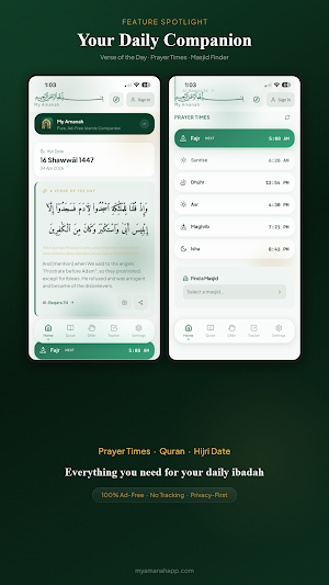 My Amanah: Athan & Quran Screenshot 0