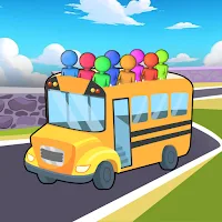 Traffic Jam: Color Bus Parking