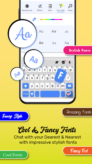 Funkeyboard: Fancy Keyboard Themes, Keyboard Fonts Screenshot 1