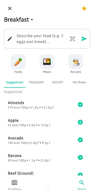 NutriSnap AI Calorie Tracker Screenshot 2