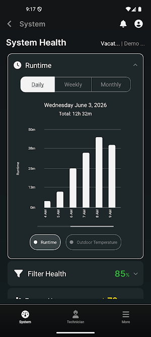 HVAC Performance Screenshot 1