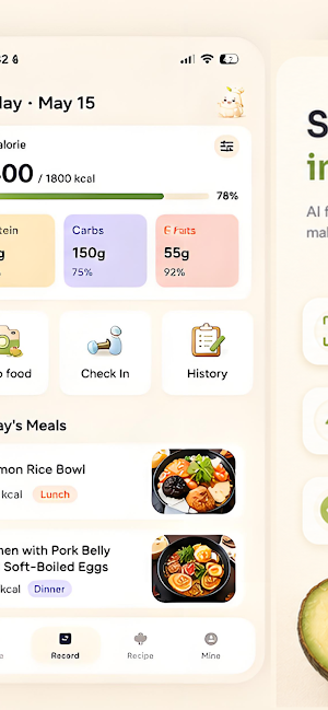 Nomi: Food Tracker & Recipes Screenshot 3