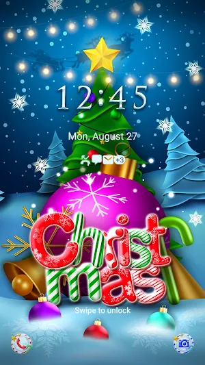 Christmas Snowy Tree-Wallpaper Screenshot 1